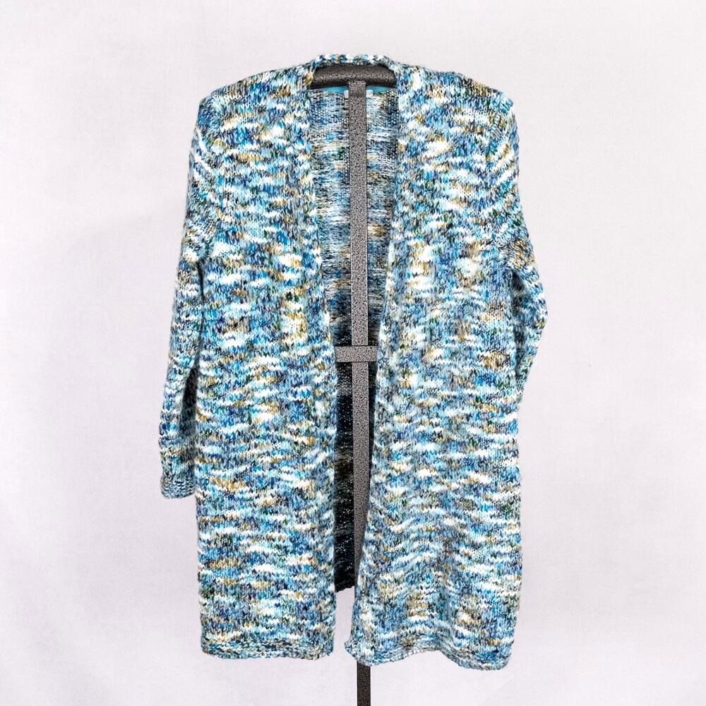 J. Jill Clarendon Cardigan Size Medium PETITE Crochet Style Cozy Cabin Cottage